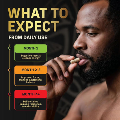 Alpha Tribe Multivitamin for Men with Sea Moss, Black Seed Oil, Ashwagandha, Turmeric, Bladderwrack, Burdock, Vitamin C, Elderberry, Manuka | Daily Vitamins & Minerals Supplement Capsules - 240 Count Alpha TribeBuy Supplements Australia