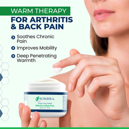 Sombra Warm & Cool Pain Relief Gel, Warm Relief for Arthritis and Chronic Pain Pre-Workout Muscle Rub, Cold for Swelling, Soreness, Post-Workout, Free of Artificial Fragrances, 2oz Per Jar SombraBuy Supplements Australia