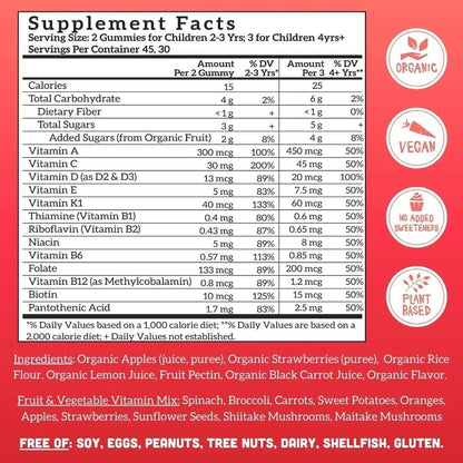 Llama Naturals Real Fruit Multivitamin Gummies | Kids & Women's Whole Food-Based Vitamins | No Added Cane Sugar | Llama NaturalsBuy Supplements Australia