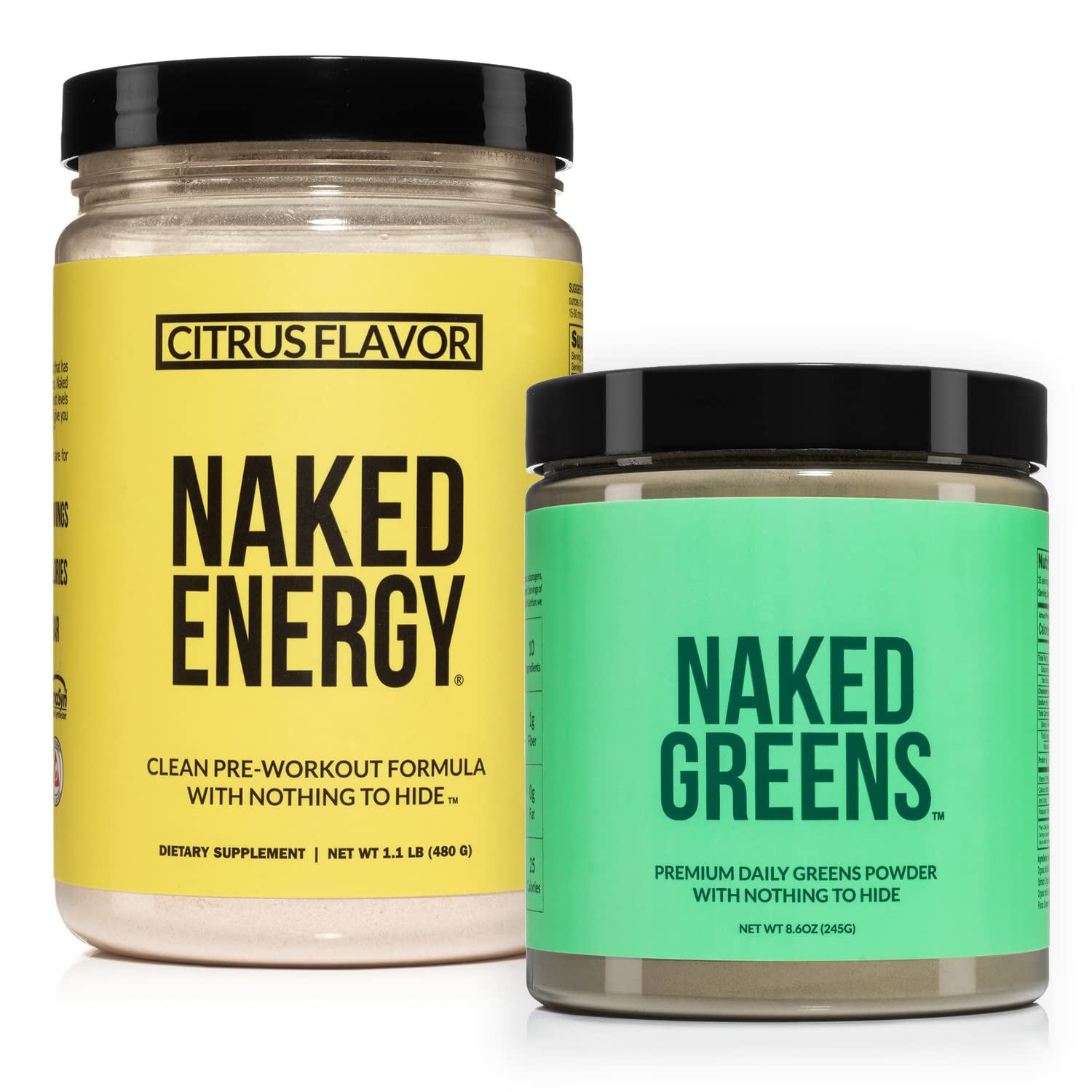 NAKED nutrition Vegan Energizing Bundle: Naked Citrus Energy Super Greens Powder