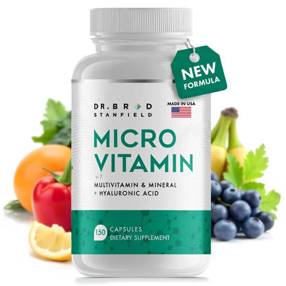 Dr Brad Stanfield Daily Low Dose MultiVitamin & Mineral for Men & Women to Support Cognitive Performance & Memory + Hyaluronic Acid for Skin Health Dr Brad StanfieldBuy Supplements Australia