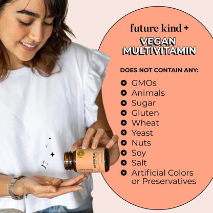 Future Kind Multivitamin Bundle - Vegan Complete Multivitamin and Vegan Essential Multivitamin - Vegan Vitamin B12, Omega 3, and Vitamin D3 - Complete Multivitamin, 42 Vitamins in 1 for Men and Women Future KindBuy Supplements Australia