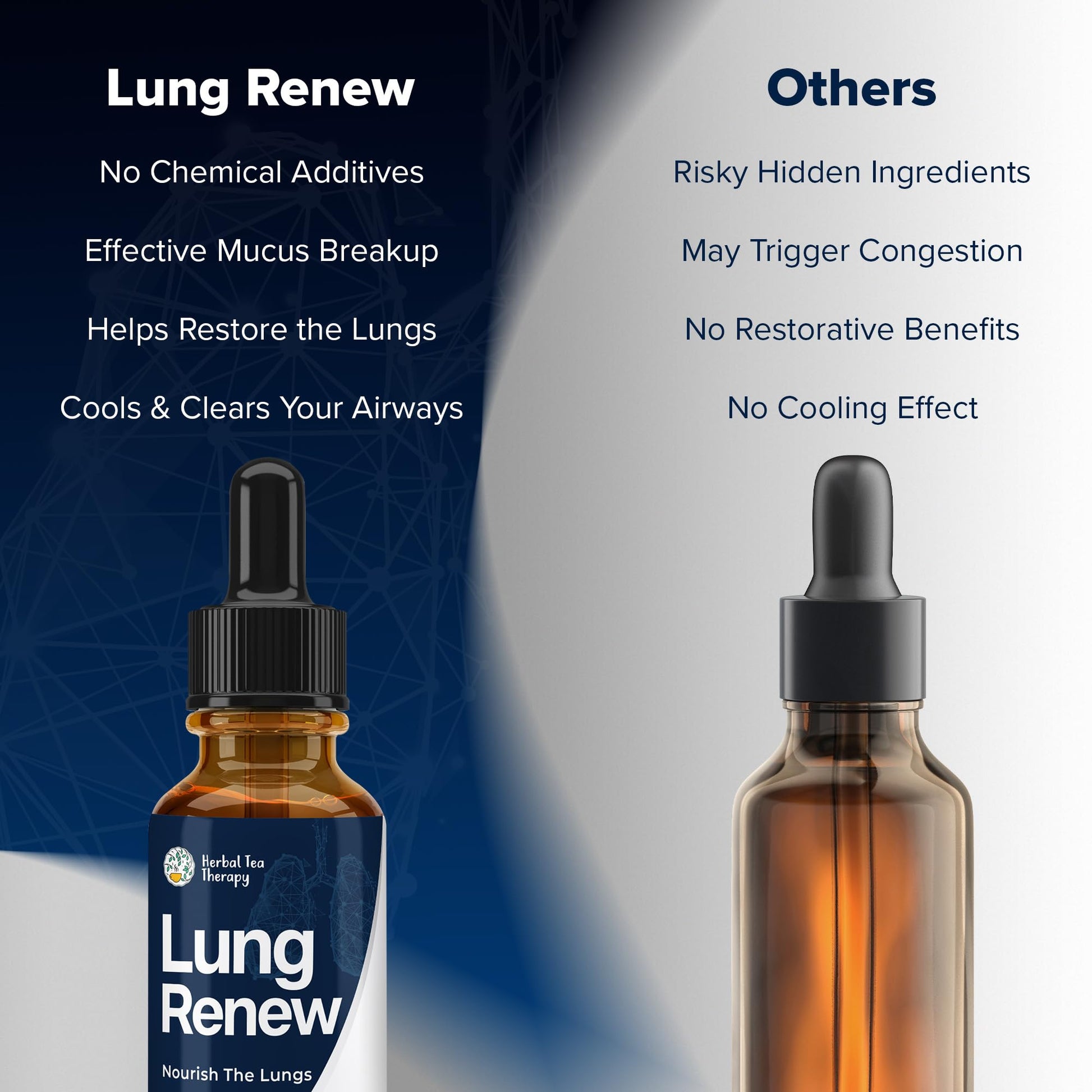 Herbal Tea Therapy Lung Renew Mullein Drops for Lungs (1 fl. oz.): Peppermint, Thyme, & Mullein Leaf Extract for Lungs Detox & Daily Respiratory Comfort - GMO-Free & Made in USA Herbal Tea TherapyBuy Supplements Australia