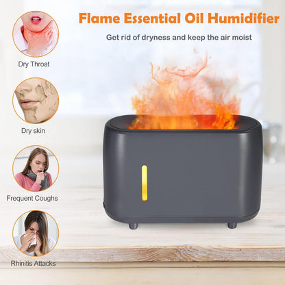Flame Diffuser Humidifier 240ML for Essential Oils, Smart Timing with 7 Changeable Colors, Dual Mist AOSUMWITHUBuy Supplements Australia