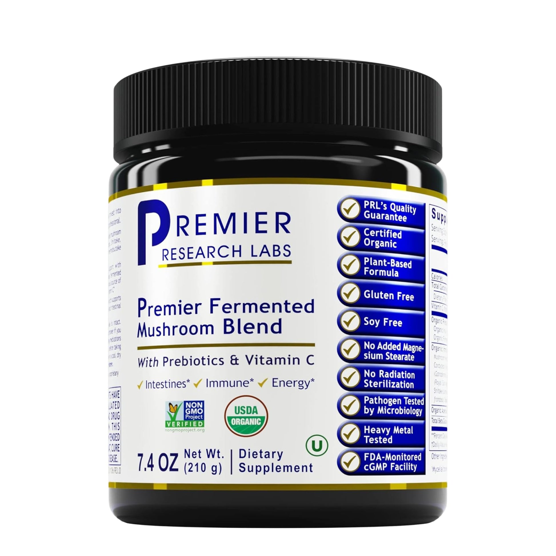 Premier Research Labs Premier Fermented Mushroom Blend - Reishi Mushroom Powder, Mushroom Extract for Drinks, Coffee, Mushroom Complex with Turkey Tail, Cordyceps for Immune & Gut Health - 7.4 oz Premier Research LabsBuy Supplements Australia