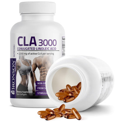 Bronson CLA 3000 Extra High Potency Supports Healthy Weight Management Lean Muscle Mass Non-Stimulating