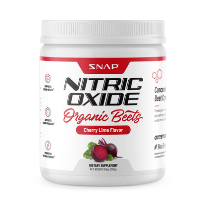 Snap Supplements USDA Organic Beet Root Powder, 3-in-1 Nitric Oxide Supplement