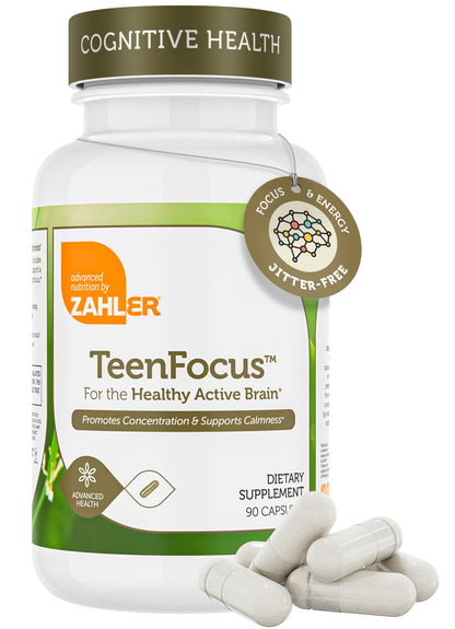 Zahler TeenFocus, Advanced Formula for Improved Focus & Concentration, Certified Kosher, 90 Capsules ZahlerBuy Supplements Australia
