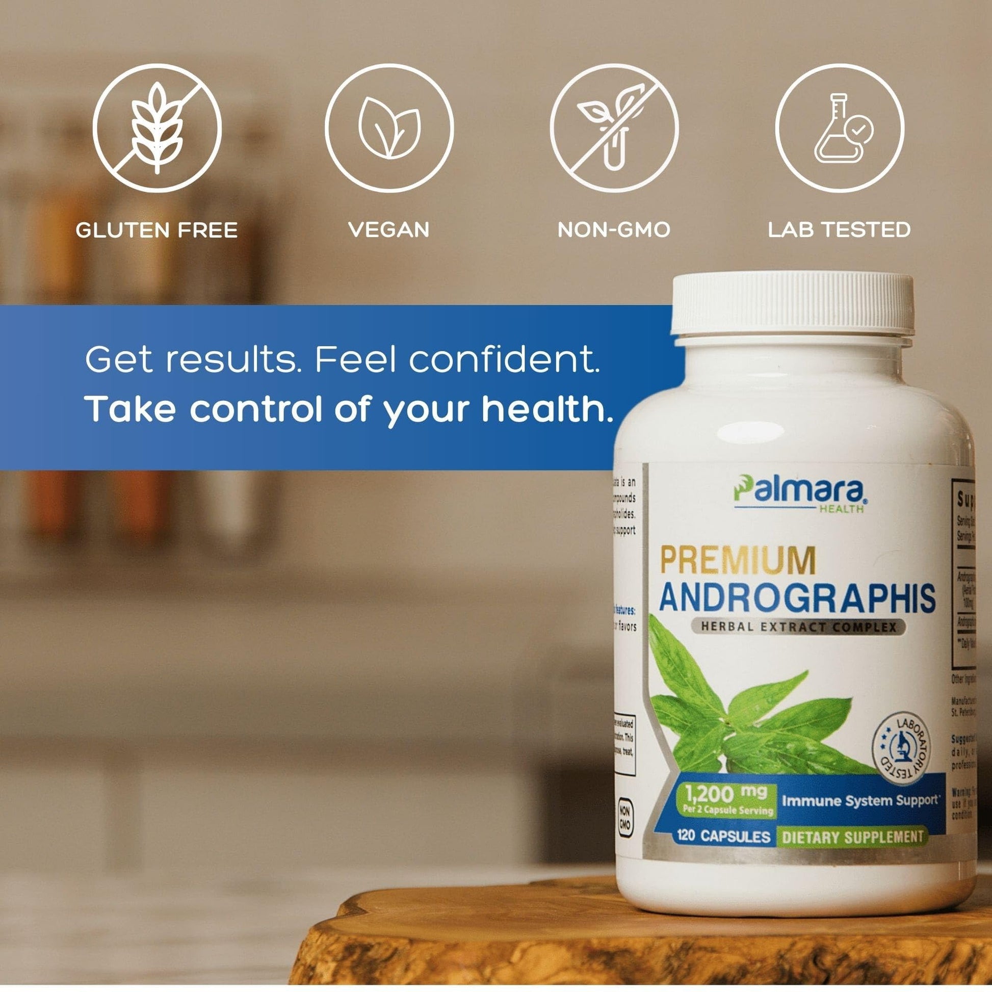 Palmara Health Premium Andrographis Paniculata Extract 1,200mg with 100mg Andrographolides Vegan Capsules for Immune & Digestive Support, Non-GMO, Gluten Free, Herbal Dietary Supplement Palmara HealthBuy Supplements Australia