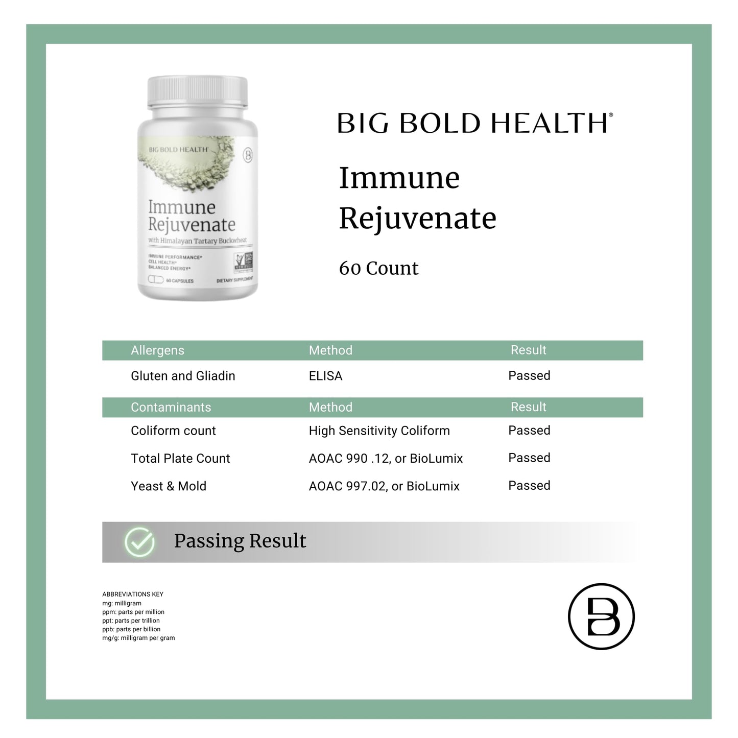 BIG BOLD HEALTH HTB Immune Rejuvenate - Polyphenols Supplement for Immune Support with Himalayan Tartary Buckwheat - Gluten Free, Dairy Free, Non-GMO Formula - 60 Vegetarian Capsules BIG BOLD HEALTHBuy Supplements Australia