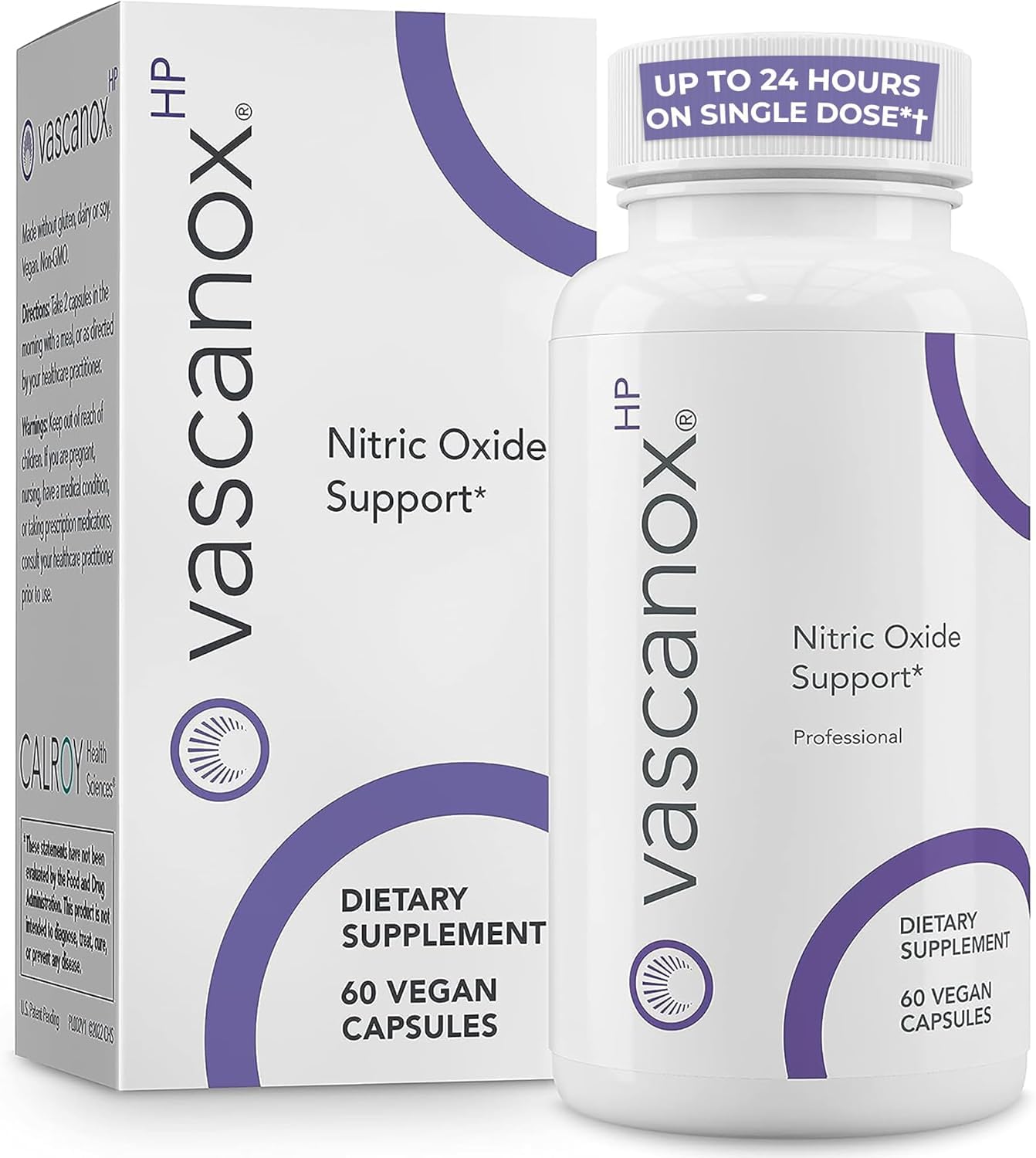 Calroy Health Sciences Vascanox HP - Next Generation Nitric Oxide Support - Up to 24 Hours on Single dose*+