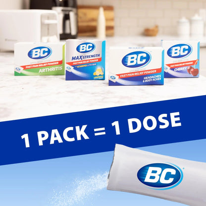 BC Original Headache Relief Powder, Dual-Action Aspirin & Caffeine Dissolve Packs, to Relieve Body Aches, Toothaches & Menstrual Cramps, 50 Count BCBuy Supplements Australia