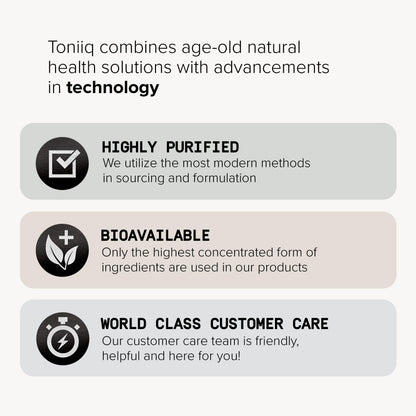 Toniiq Ultra High Purity Resveratrol Capsules - 98% Trans-Resveratrol - Highly Purified and Bioavailable - 60 Caps Reservatrol Supplement