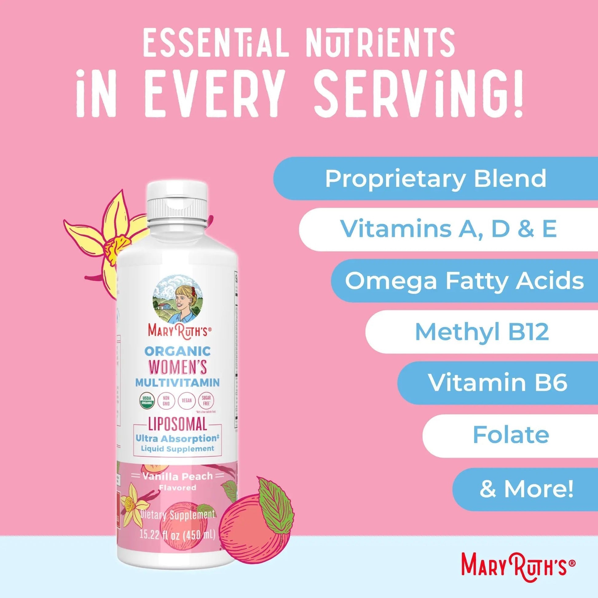 MaryRuth Organics USDA Organic Multivitamin for Women, Sugar Free Womens Multivitamin, Liquid Vitamins for Women MaryRuth OrganicsBuy Supplements Australia