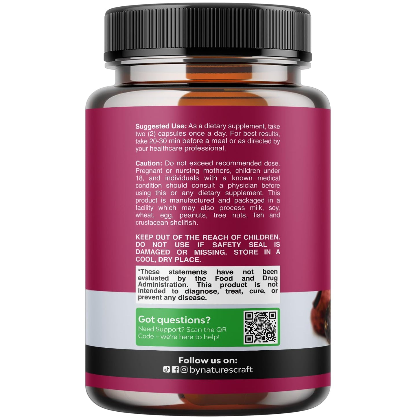 Maca Root Capsules for Women - Potent Herbal Supplement with Female Enhancing Blend of Red Yellow & Black Maca Root - Non-GMO Certified Vegan and Gluten-Free with No Artificial Colors - 30 Count Natures CraftBuy Supplements Australia