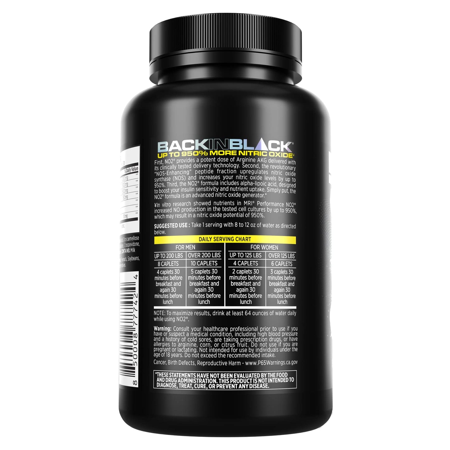 MRI Performance NO2 Nitric Oxide Booster, Original Formula with 3,000mg L-Arginine & AAKG, Nitric Oxide Production, Healthy Blood Pressure & Heart Health (90 Caplets) MRIBuy Supplements Australia