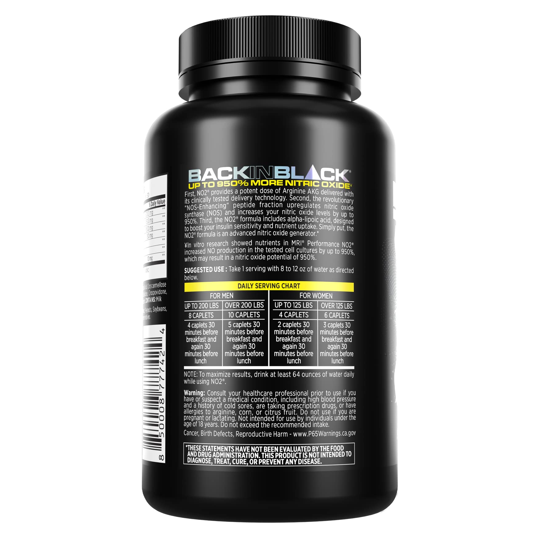 MRI Performance NO2 Nitric Oxide Booster, Original Formula with 3,000mg L-Arginine & AAKG, Nitric Oxide Production, Healthy Blood Pressure & Heart Health (90 Caplets) MRIBuy Supplements Australia