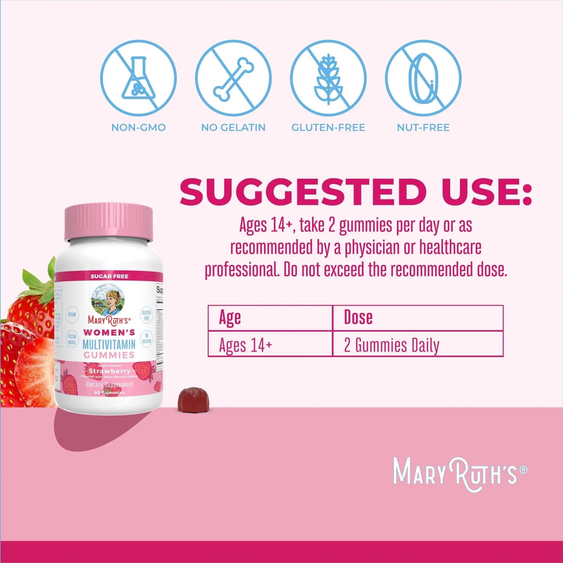 MaryRuth's Multivitamin Gummies for Women (Strawberry) & Liquid Nighttime Multimineral (Coconut, 32oz) | Clean Label Project Verified MARYRUTH'SBuy Supplements Australia