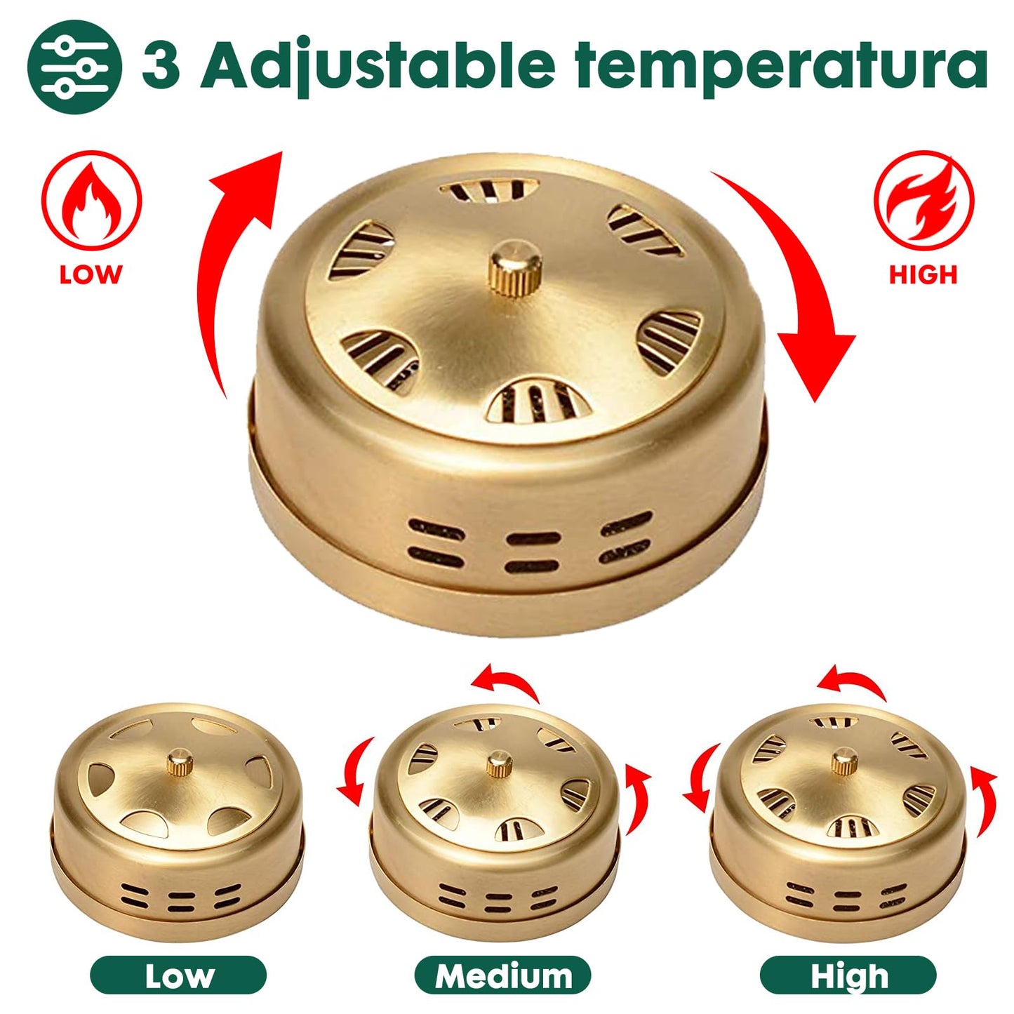 Smokeless Copper Moxa Box, Set of 3 Purifier Copper Tank Moxibustion Treatment Tool Portable BareloveBuy Supplements Australia