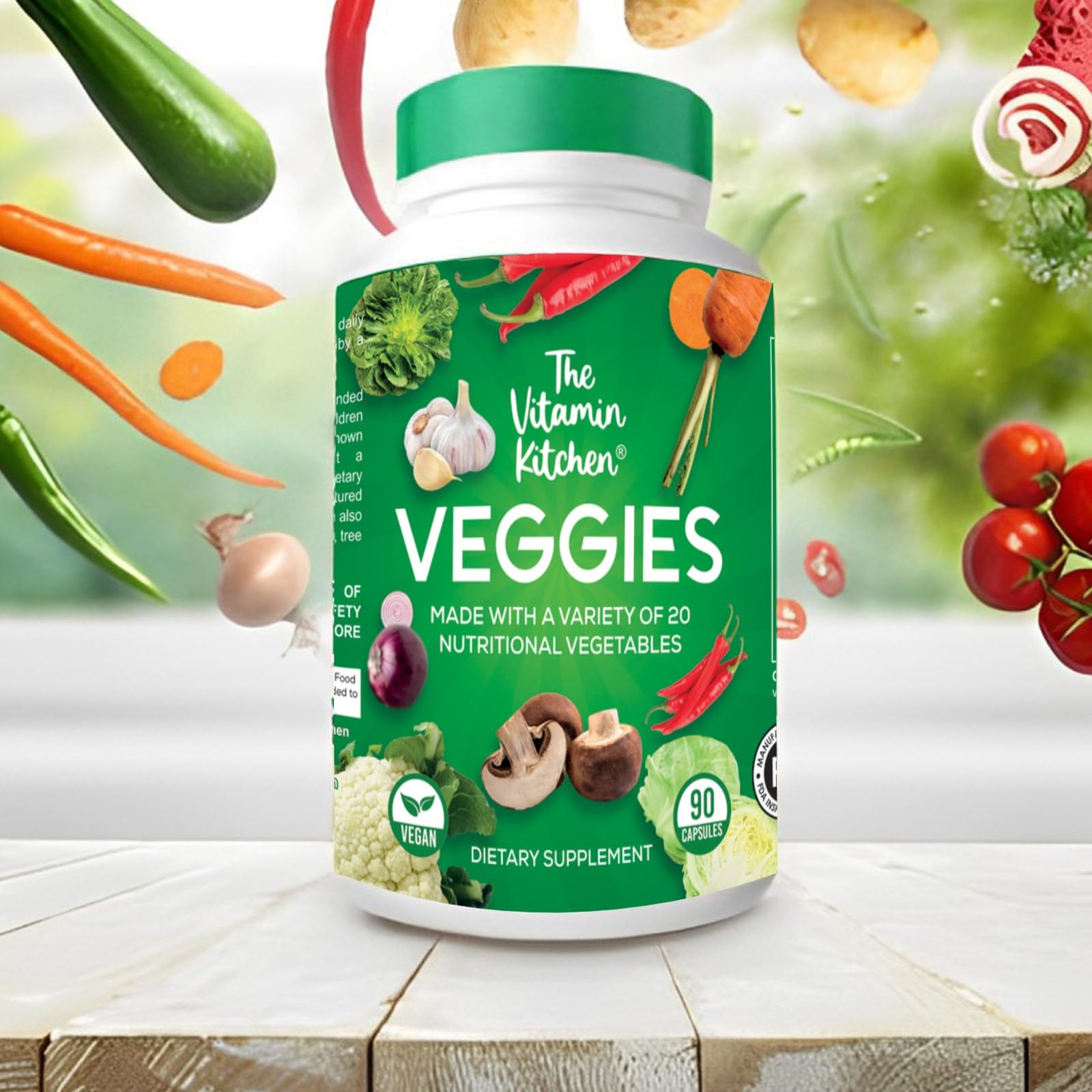 The Vitamin Kitchen Fruit and Veggie Supplements-90 Fruits, 90 Veggies Capsules The Vitamin KitchenBuy Supplements Australia
