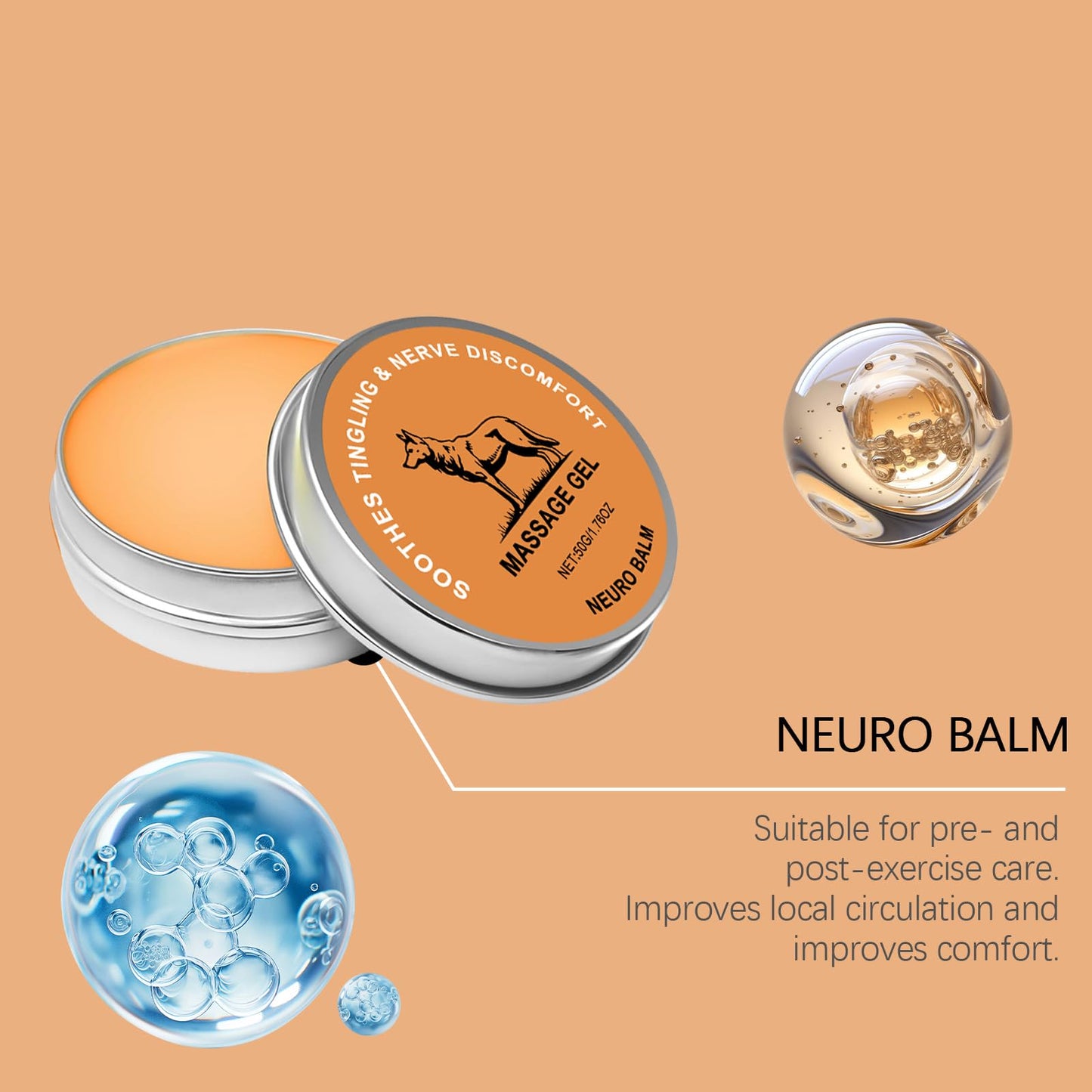 The wolf Neuro Balm, Muscle and Joint Builder Balm, Joint Activities Throughout The Body，Natural Joint Care Soothing Massage Cream，Daily Joint & Muscle Care GenericBuy Supplements Australia