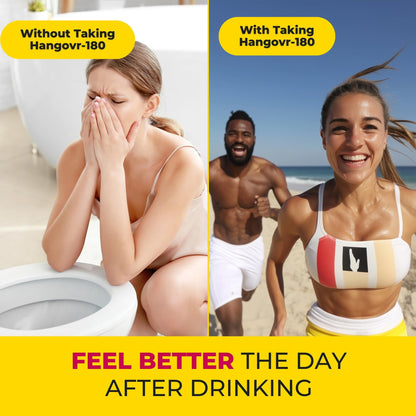 Hangovr 180 Tri-Power Before Drinking Defense 4 Pack - Support Liver & Brain Health, Feel Fresher & Better Energy - - Take Before Drinking for Relief, 3 Capsules per Pouch HANGOVR-180Buy Supplements Australia
