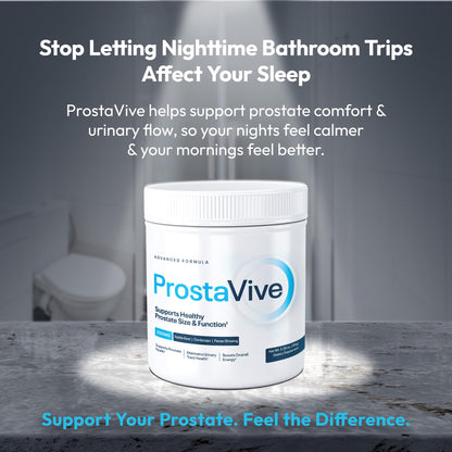 ProstaVive Advanced Prostate Support Formula - Complete Urinary & Bladder Health Supplement - Helps Promote Strong Flow & Emptying - Natural Powder - Gluten Free, Non-GMO ProstaViveBuy Supplements Australia