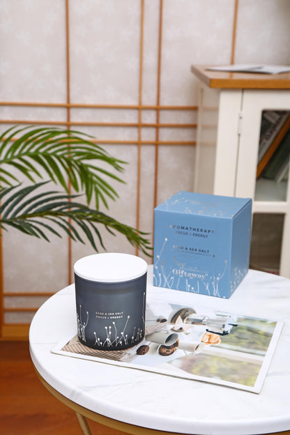 White Sage Sea Salt 3 Wick Candle 14.5 oz | Sage Candles for Cleansing House | Large Soy Candles GIFTAWAYBuy Supplements Australia