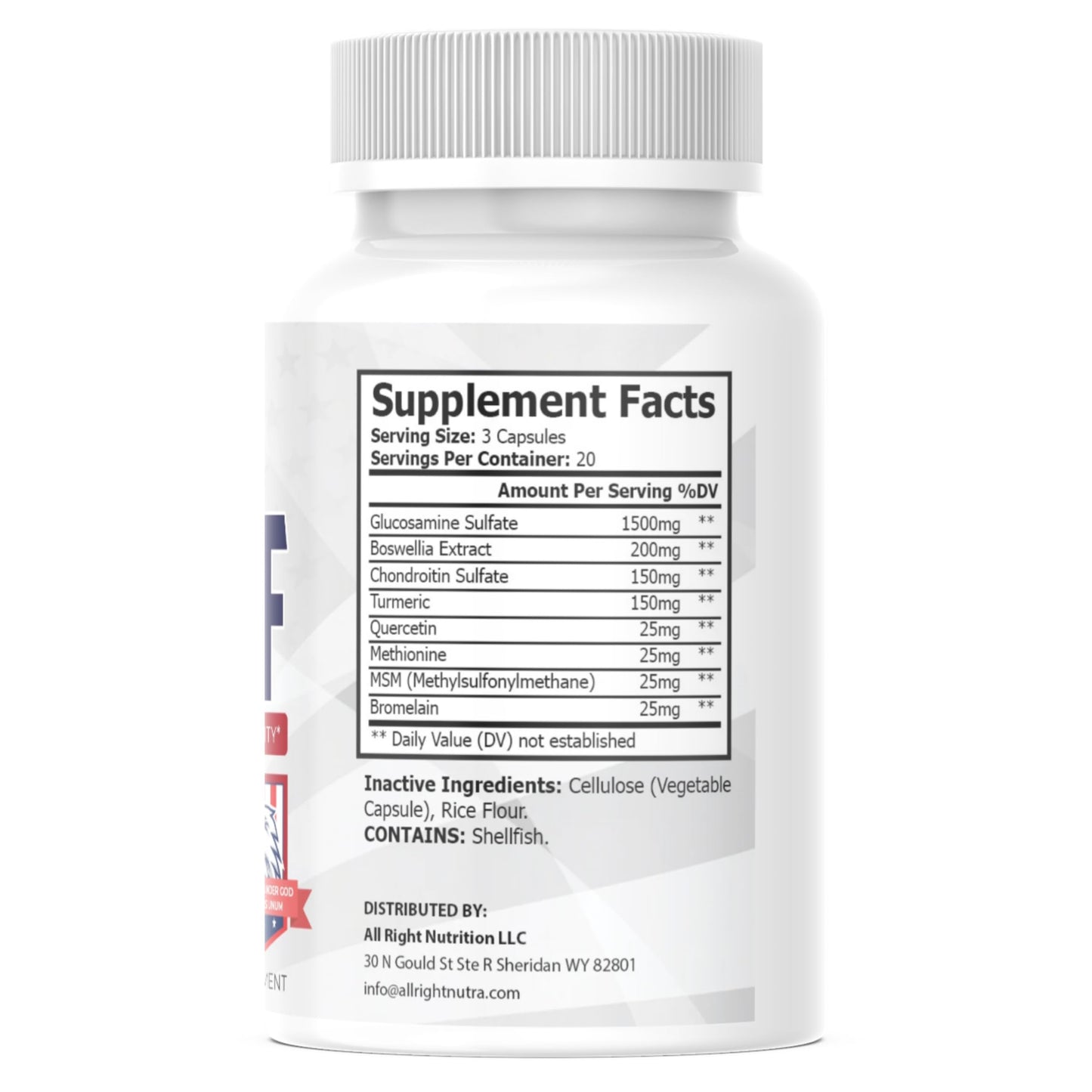 All Right Nutrition Joint Chief - Joint & Muscle Support - Mobility Aid - 60 Capsules All Right NutritionBuy Supplements Australia