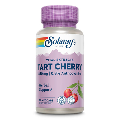 Solaray Tart Cherry Fruit Extract 850 mg - Tart Cherry Supplement with Antioxidants, Fruit Juice Extract with Flavonoids - 90 VegCaps SOLARAYBuy Supplements Australia