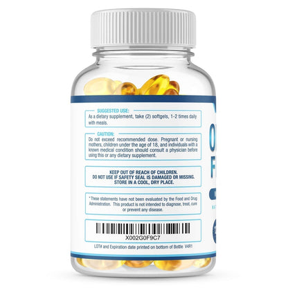 Premium Omega 3 Fish Oil Supplement 2400mg - Burpless Fish Oil Omega3 Softgels Purely OptimalBuy Supplements Australia