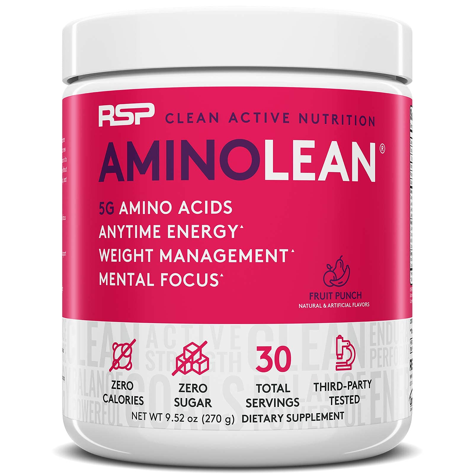 RSP NUTRITION AminoLean Pre Workout Energy (Fruit Punch 30 Servings) with AminoLean Recovery Post Workout Boost (Tropical Island Punch 30 Servings)