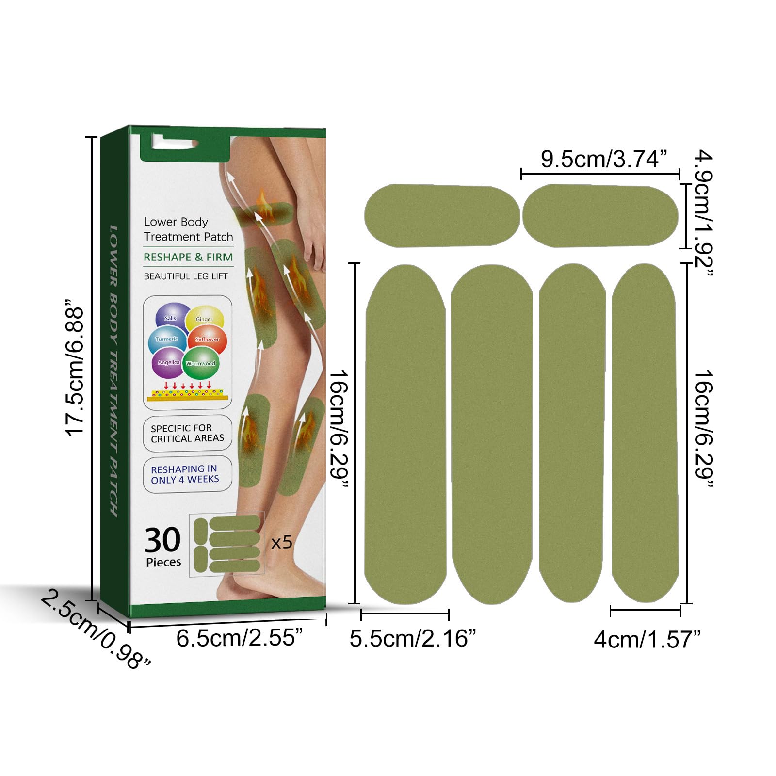 Herballegs Cellulite Reduction Patches, 2 Boxes/60PCS HerbalLegs Patches, Herbal Leg Lifting YSIRFDBuy Supplements Australia