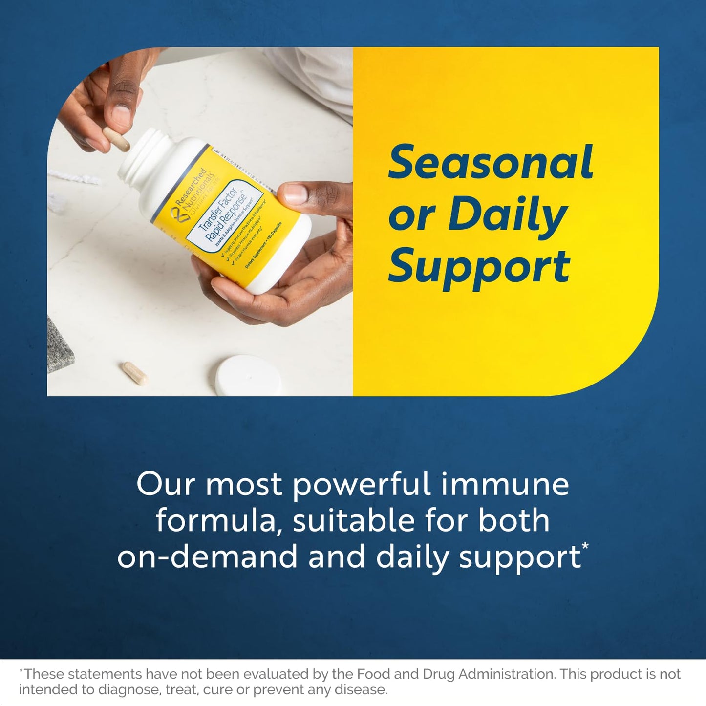 Researched Nutritionals Transfer Factor Rapid Response Immune Support Supplement - Colostrum Blend with Beta Glucan, IP-6 & Lactoferrin, Fast-Acting Innate & Adaptive Immune Modulation (120 Capsules) Researched NutritionalsBuy Supplements Australia