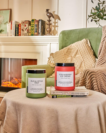 M&SENSE Eucalyptus Mint Candles for Home Scented, 19.4oz 110 Hours Burn Soy Aromatherapy M&SENSEBuy Supplements Australia