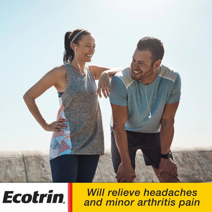 Ecotrin Regular Strength 325mg Aspirin Safetey Coated Tablets, Arthritis, Toothache & Headache Relief Designed to Protect the Stomach, 125 Count EcotrinBuy Supplements Australia