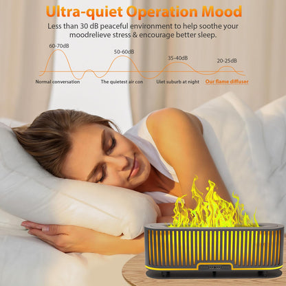 Comfynest Colorful Flame Fire Fireplace Diffuser with 6 Essential Oils Set, Ultrasonic 200ml Essential Oil ComfynestBuy Supplements Australia