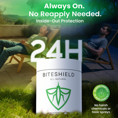 All-Natural Daily Supplement for “Bite Magnets” – 24/7 Plant-Based Alternative to Mosquito Repellents, Insect Sprays & Bug Sprays – Supports Skin, Wellness & Outdoor Comfort BITESHIELDBuy Supplements Australia