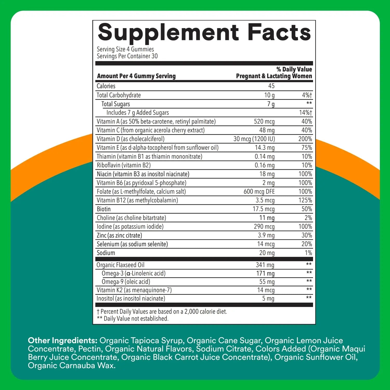 SmartyPants Organic Prenatal Vitamins for Women, Multivitamin Gummies: Biotin, Methylfolate, Omega 3 (ALA), Vitamin D3, C, Vitamin B12, B6, A, K2 & Zinc SmartyPantsBuy Supplements Australia