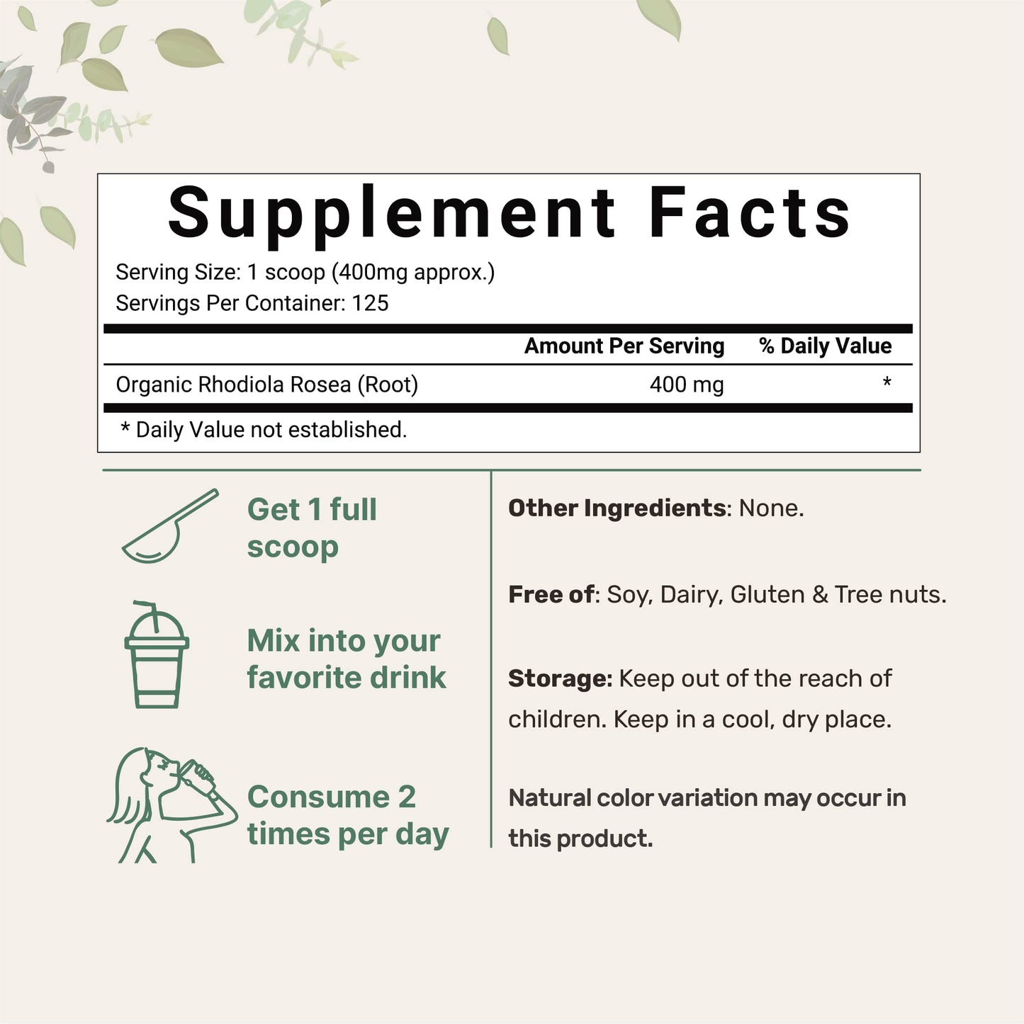 Micro Ingredients Organic Rhodiola Rosea Root Extract, 50g Powder | Adaptogenic Herb Micro IngredientsBuy Supplements Australia
