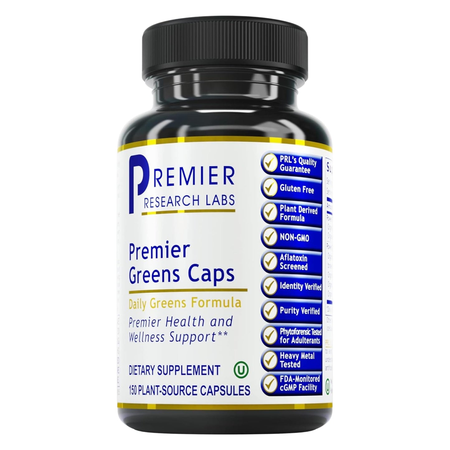 Premier Research Labs Greens Capsules - Super Greens Capsules, Greens Supplements, Super Greens Pills for Wellness, Veggie Pills with Leafy Greens, Kale, Chlorella - 150 Vegetarian Capsules Premier Research LabsBuy Supplements Australia