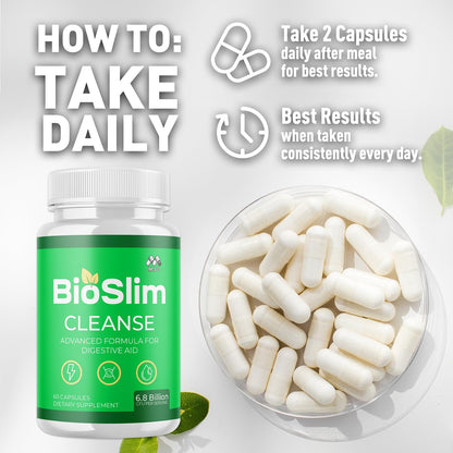 (3 Pack) Bioslim Cleanse Capsules, Official Bioslim Cleanse Supplement Pills with All Natural Ingredients, Advanced Active Health Lifestyle Formula with Premium Vitamins for Women & Men (180 Capsules) MJOBuy Supplements Australia