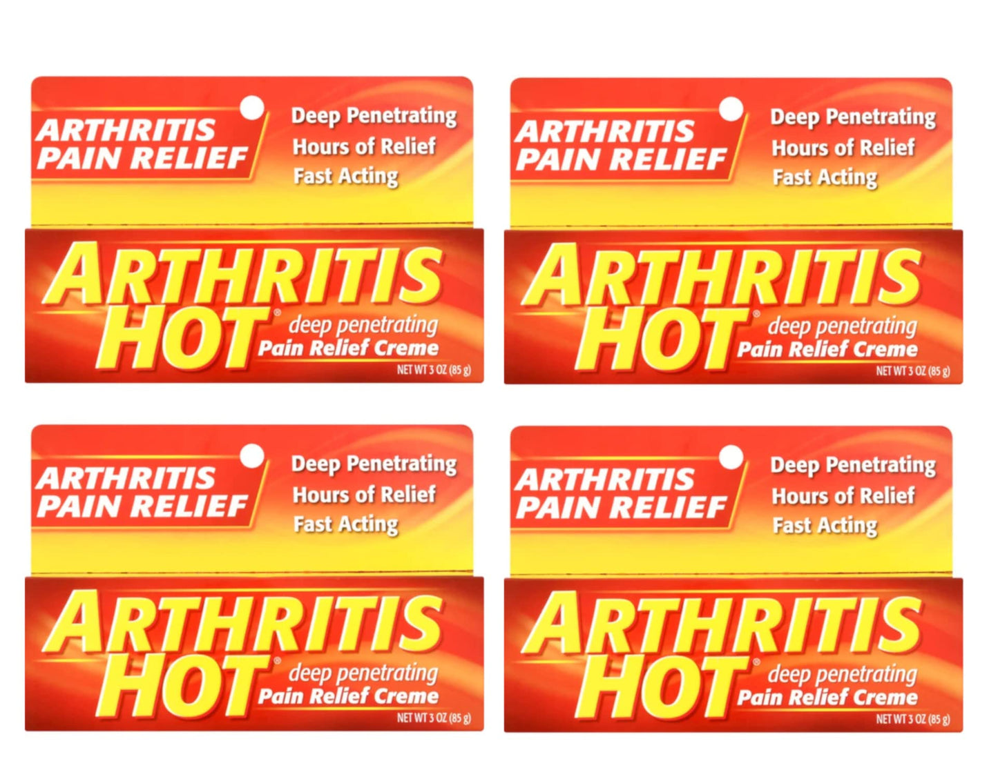 Arthritis Hot Pain Relief Creme 3 oz (Pack of 4) Arthritis HotBuy Supplements Australia