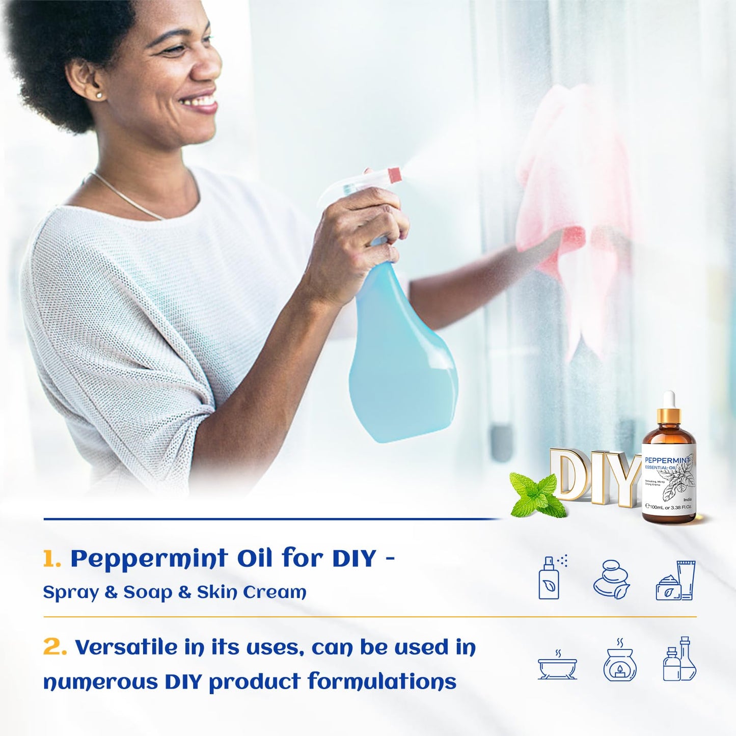 HIQILI Peppermint Essential Oil, 100% Pure Natural for Diffuser, Hair, Massage, Add to Spray HIQILIBuy Supplements Australia