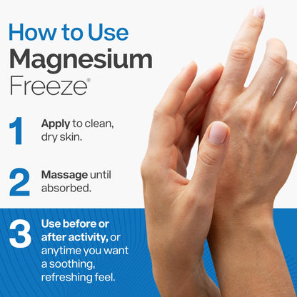 Magnesium Freeze - Topical Magnesium Cream with Niacinamide for Joints, Low Back, Sciatic Nerve, Knee, Hip, & Foot - Fast Acting Cooling Formula - Lightweight, Non-Greasy - 4oz OsteoShieldBuy Supplements Australia