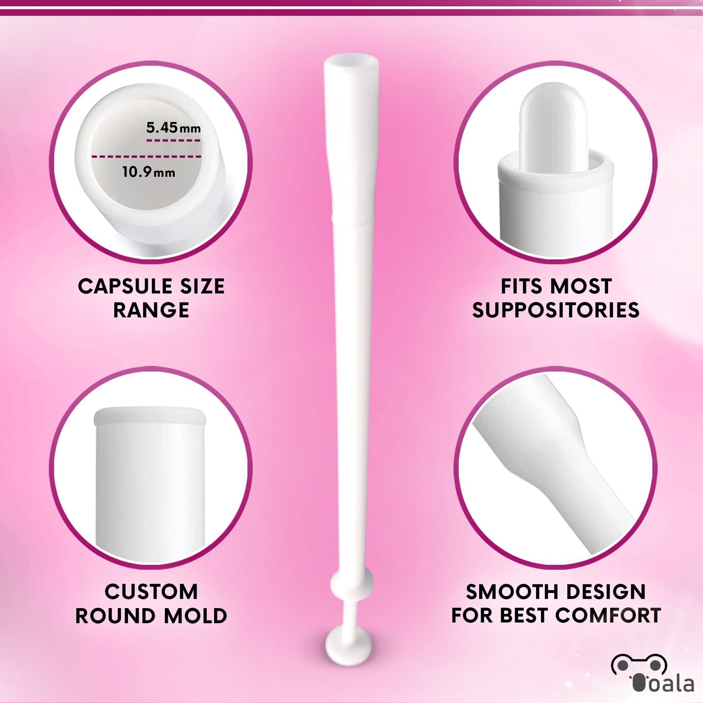 Ooala Disposable Vaginal Suppository Applicators (30-Pack) | Fits Most Brands, Pills, Tablets and Boric Acid OoalaBuy Supplements Australia