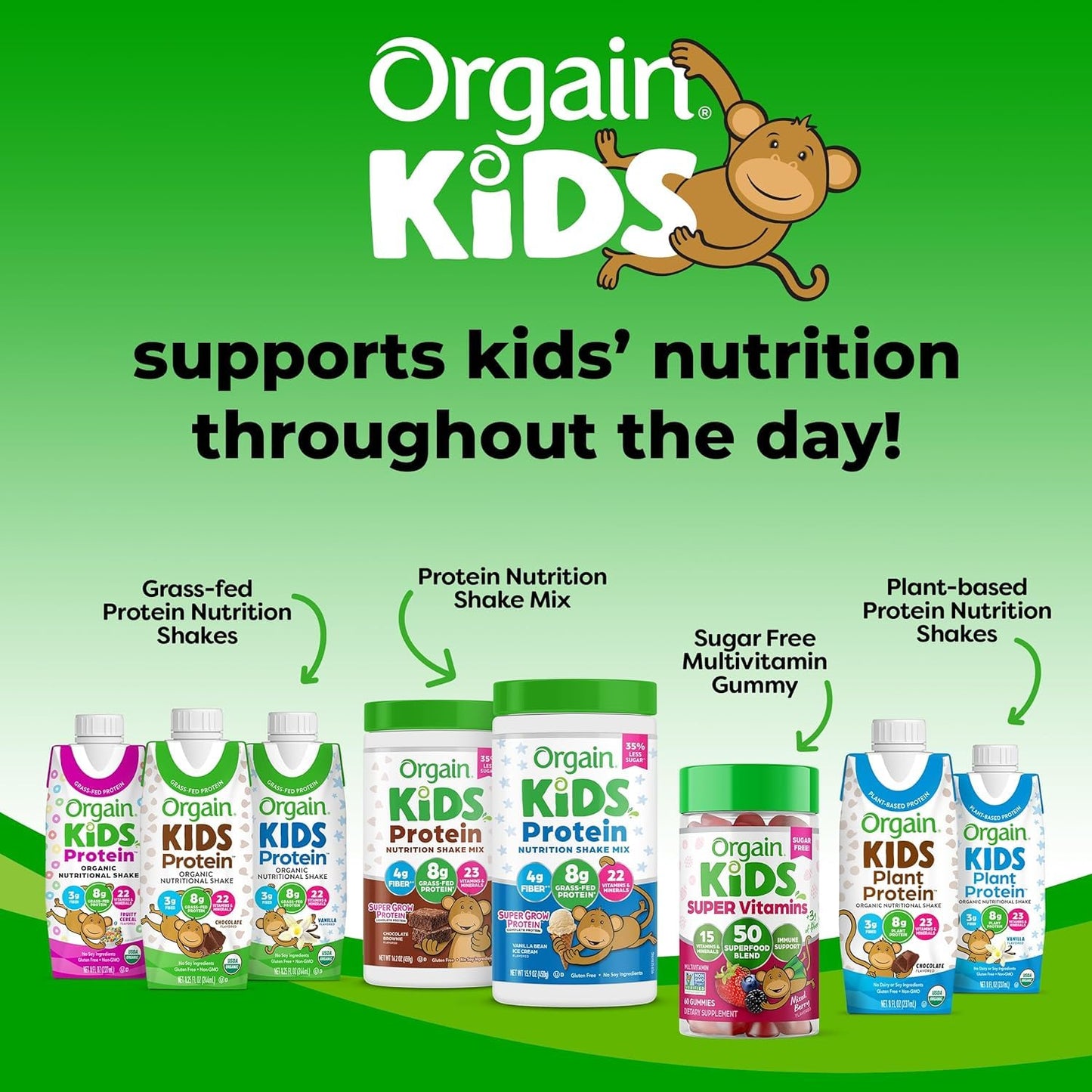 Orgain Organic Kids Nutritional Protein Shake, Fruity Cereal - Kids Snacks with 8g Dairy OrgainBuy Supplements Australia
