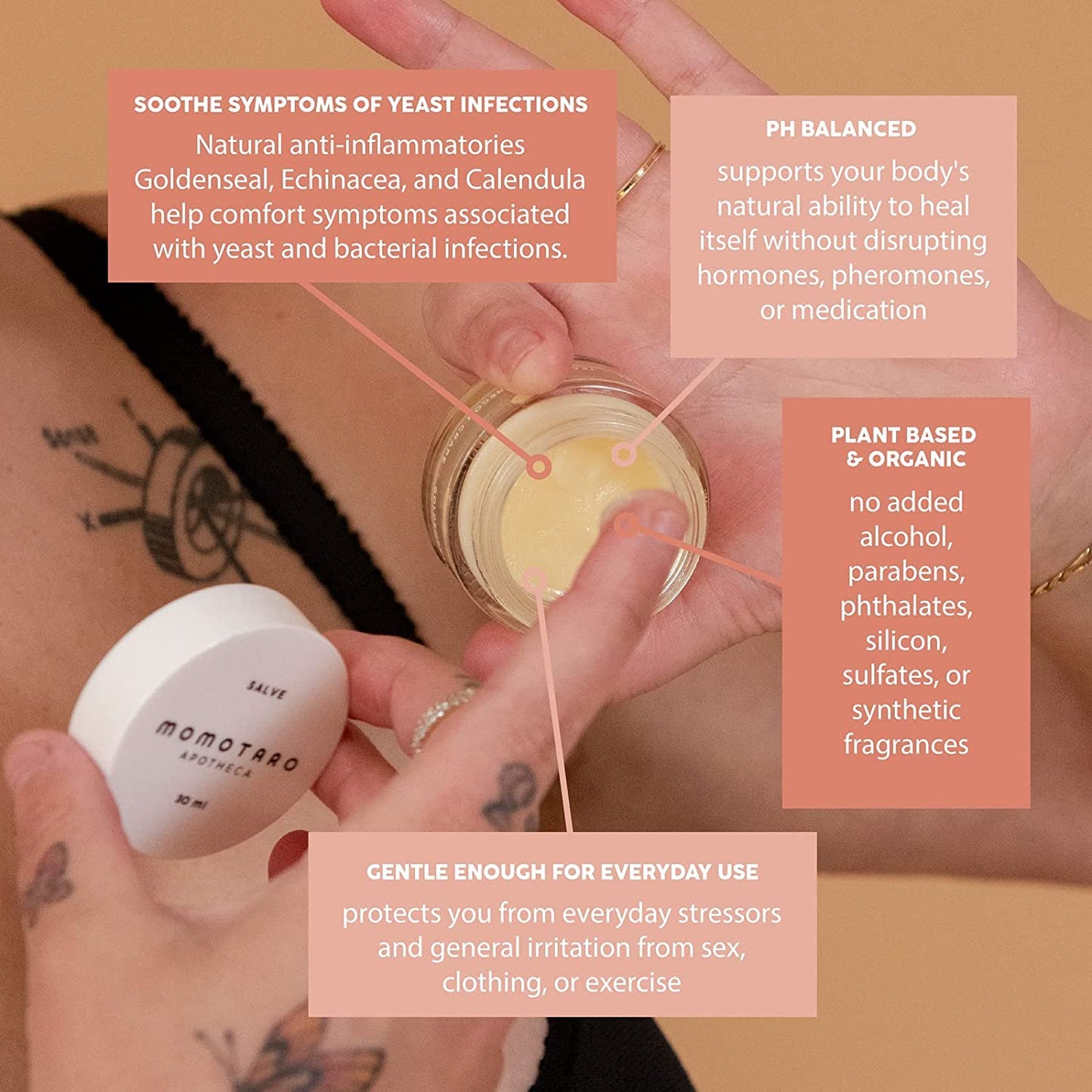 MOMOTARO APOTHECA Vaginal Moisturizer, Organic Vulva Salve - Intimate Soothing Balm MOMOTARO APOTHECABuy Supplements Australia