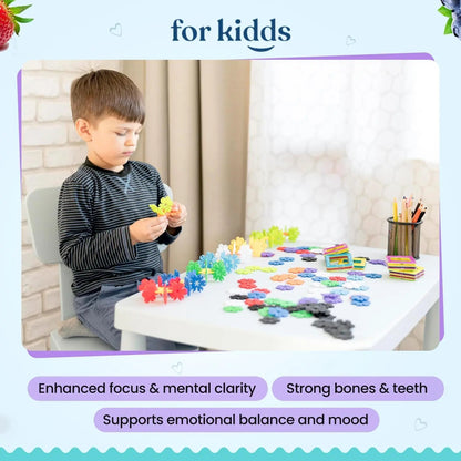 ZettoA Daily Multivitamins for Kids Ages 2+, Berry Gummies with 11 Essential Vitamins & Minerals for Immune Support ZettoA