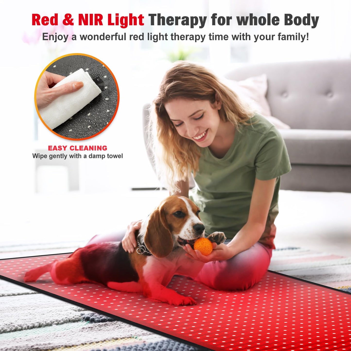 Red Light Therapy Mat for Body, 71"x 31" Red Light Therapy Blanket Red Near Infrared 660nm 850nm GMOWNWBuy Supplements Australia